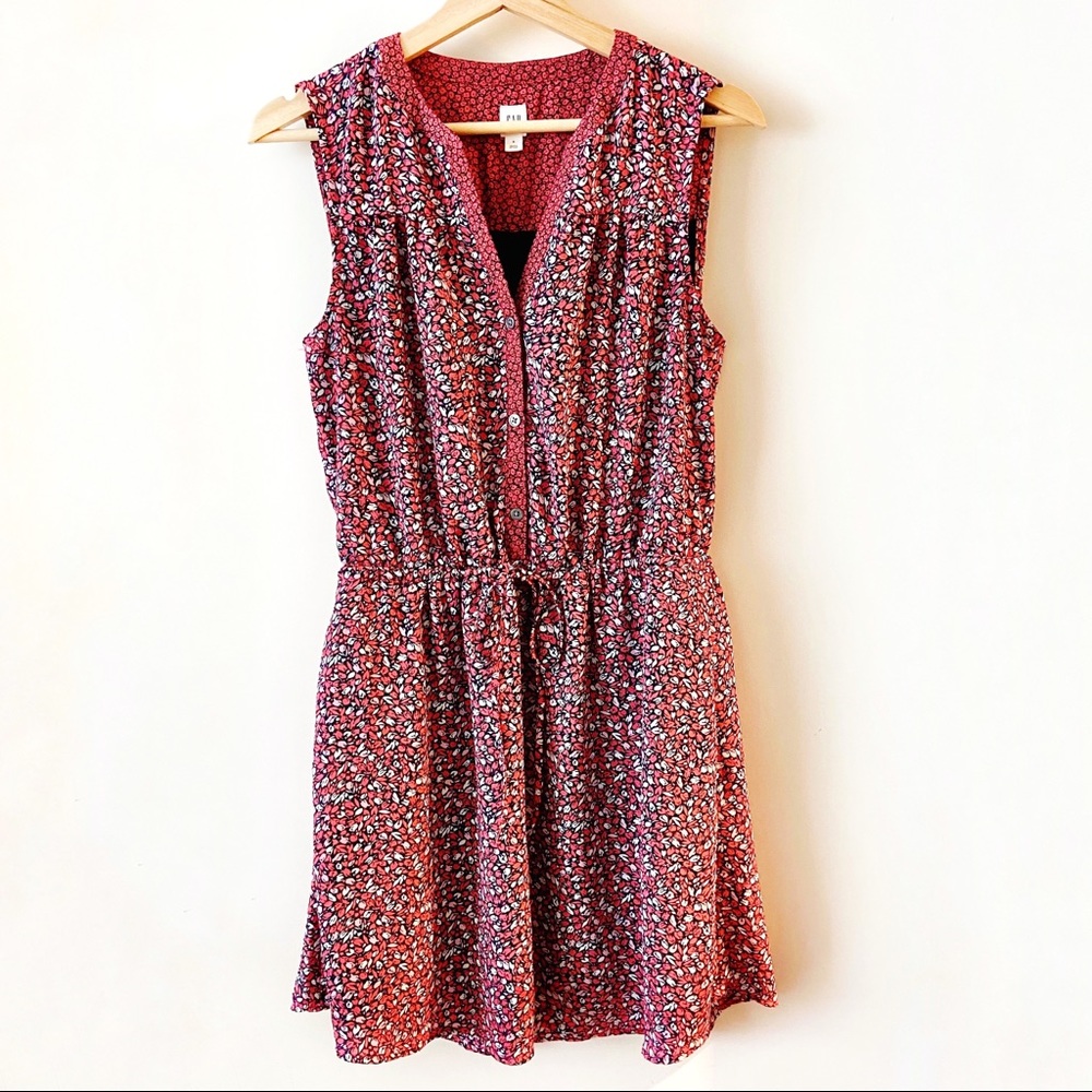 GAP • Floral Tie-waist Sun Dress • Size Small